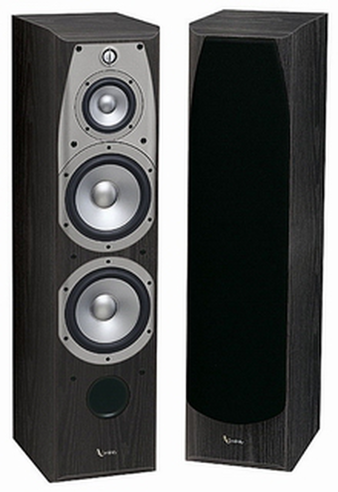 ALPHA 50 - Black - 3-Way Dual 8 inch Floorstanding Loudspeaker - Hero
